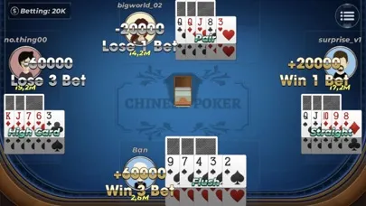 Capturas de tela do Chinese Poker Super