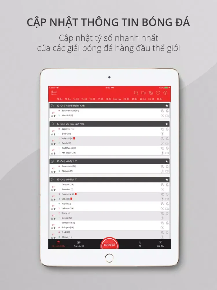 Tangkapan skrin MegaBall VNPT iPad 