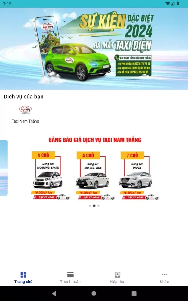 Taxi Nam Thắng Ekran Görüntüleri