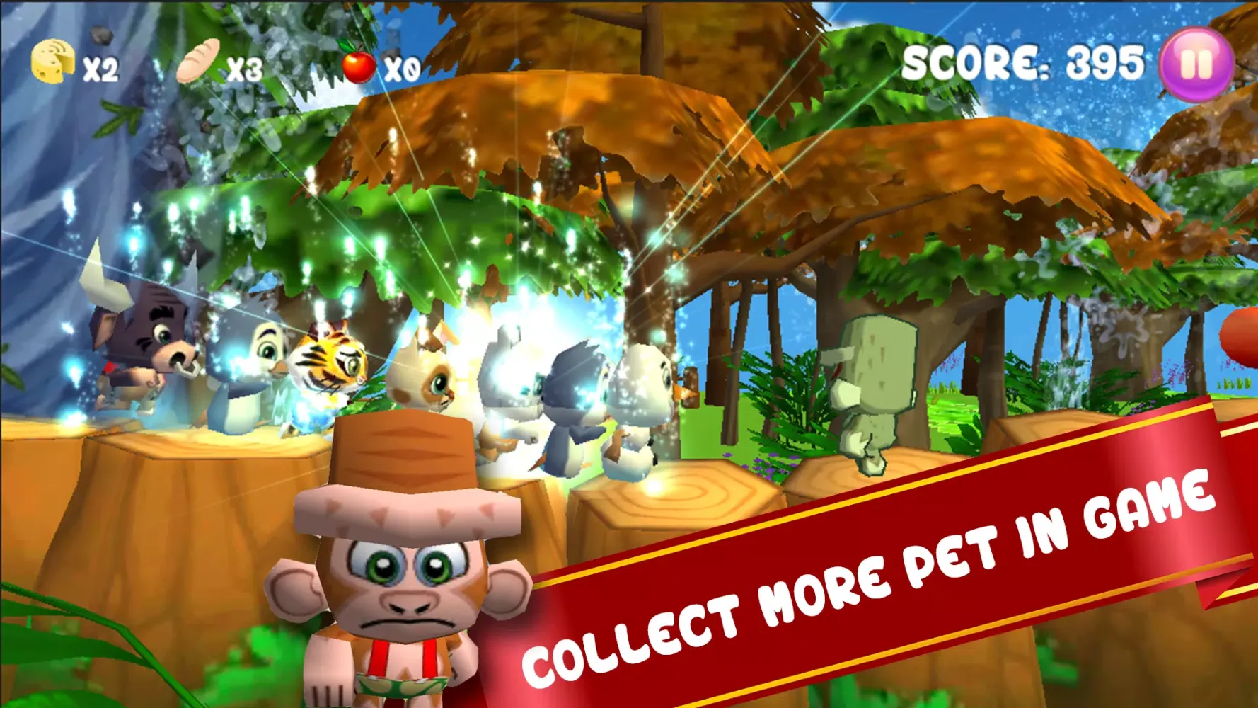 Baby Pet Run: Jungle Adventure Ekran Görüntüleri