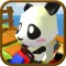Panda Brakes: Cartoon of puppy racing and running downhill for kids game