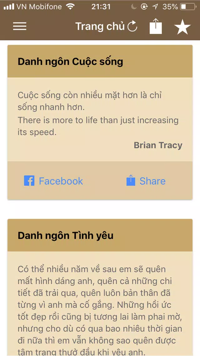 Danh ngôn - Lời hay ý đẹp سکرین شاٹس