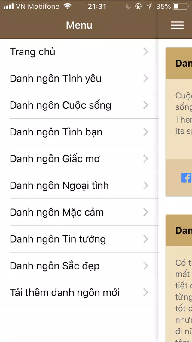 Danh ngôn - Lời hay ý đẹp سکرین شاٹس