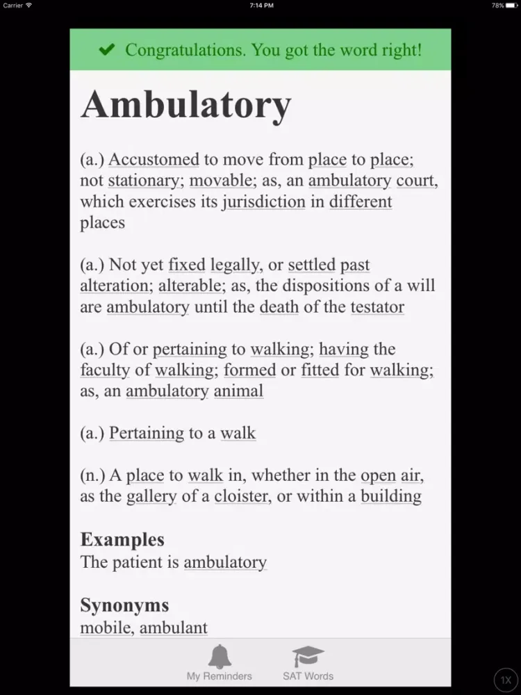 VocabReminder - English Dictionary with Reminders iPad 应用截图