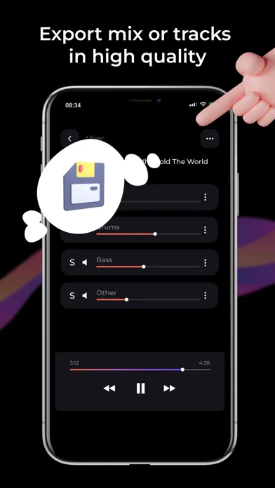 unMix: AI Music separator Screenshots