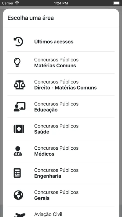 Concursos Públicos - Simulados Screenshots