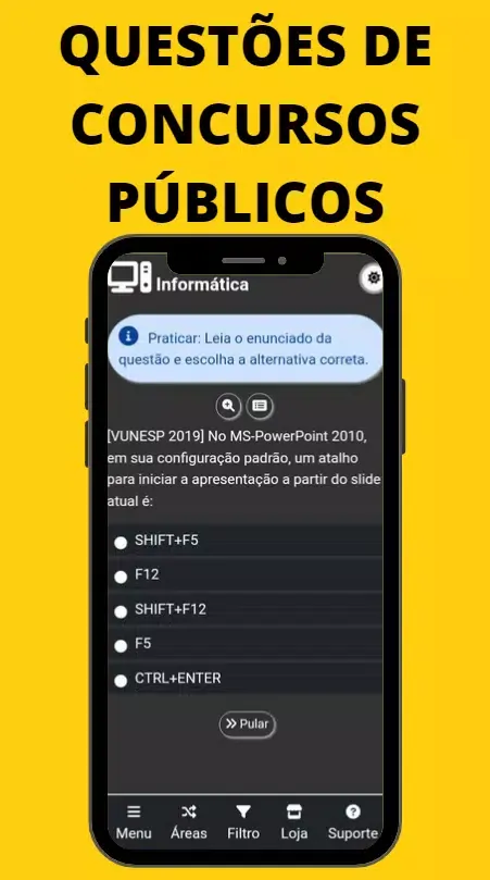 Tangkapan layar Informática Simulados