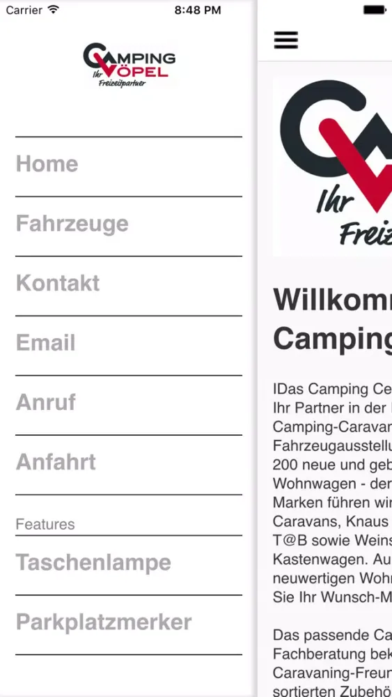 Camping Center Vöpel GmbH スクリーンショット