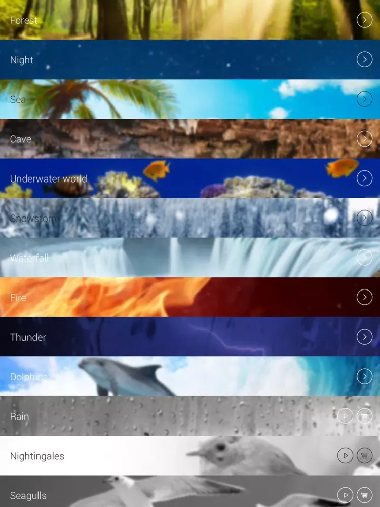 Zrzuty ekranu Voice Of Nature – background music for relaxation and meditation iPad 
