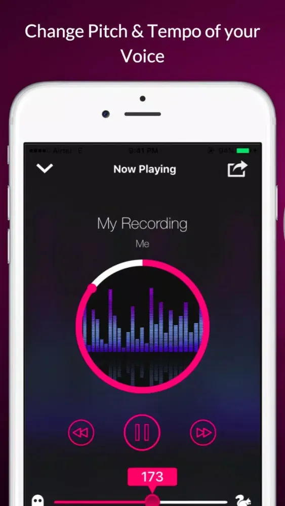 Capturas de tela do Voice Pitch and Tempo Changer - Adjust Speed & Tempo of Audio Recordings