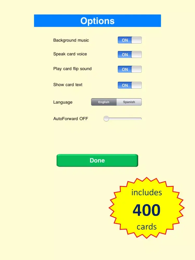 Voice Toddler Cards - the talking flashcards iPad  স্ক্রিনশট