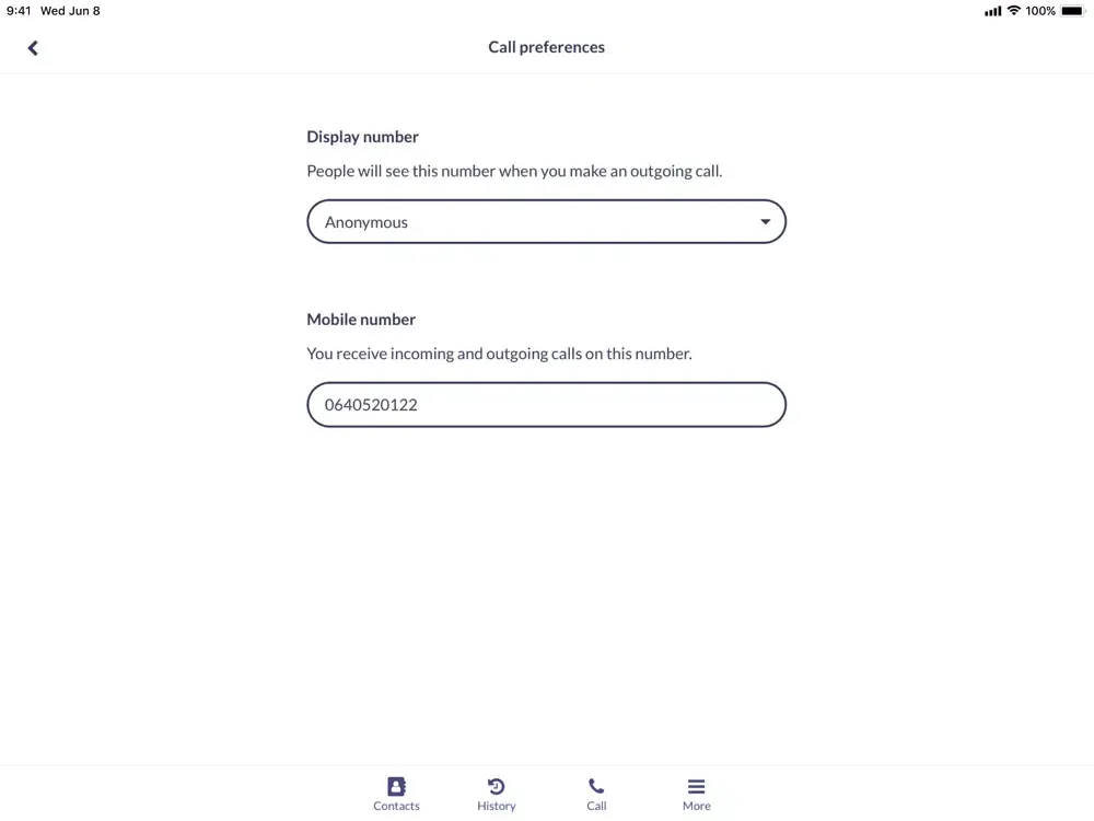 Voiply iPad 应用截图