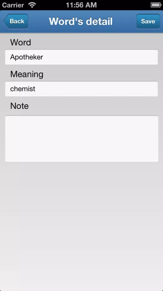 Captures d'écran de English-German Vocabulary Trainer for Beginners: Animals, School, Sports, Food, Professions and more