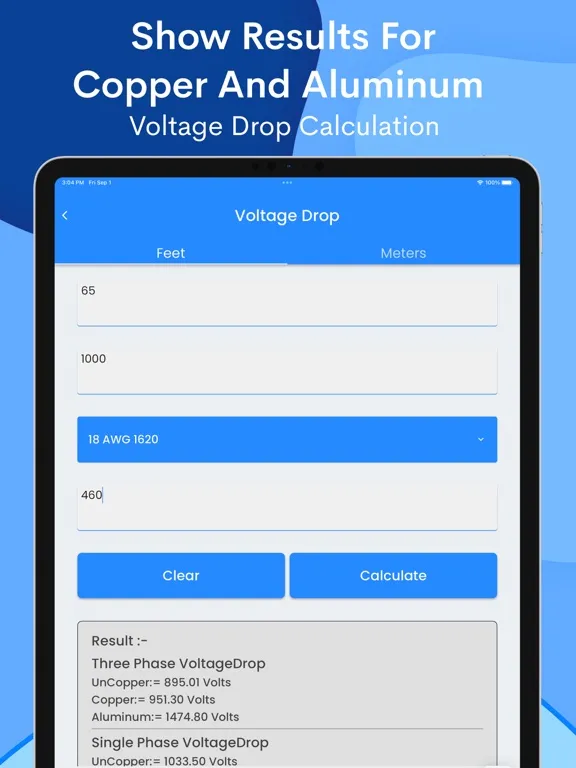 صور Voltage Drop Calculators iPad 