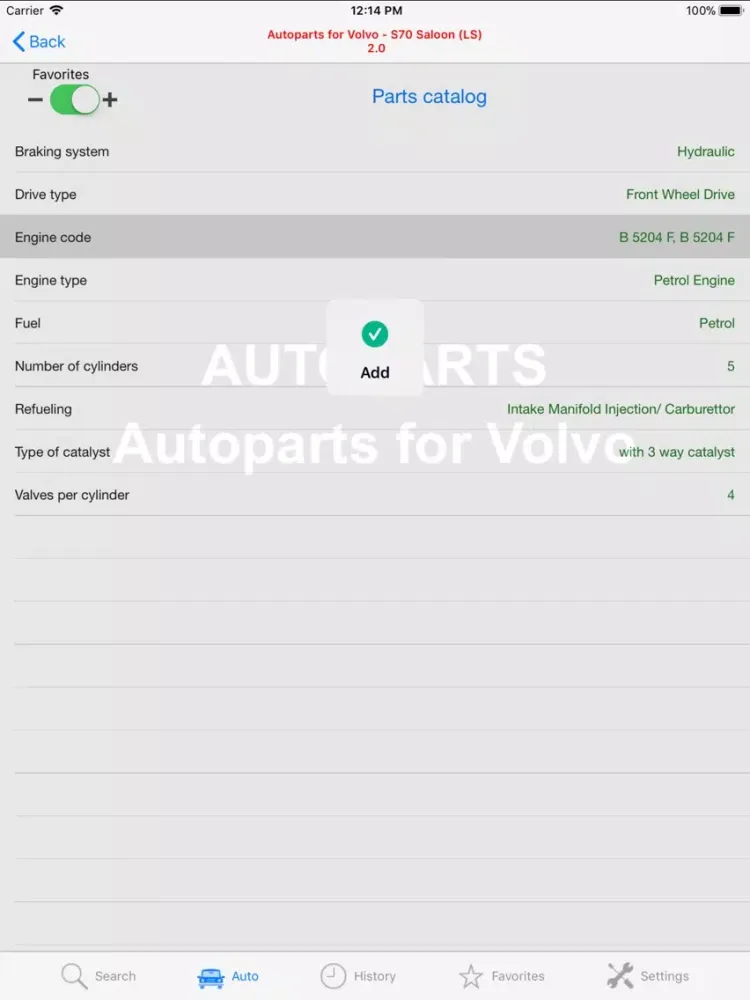 Autoparts for Volvo cars iPad 应用截图