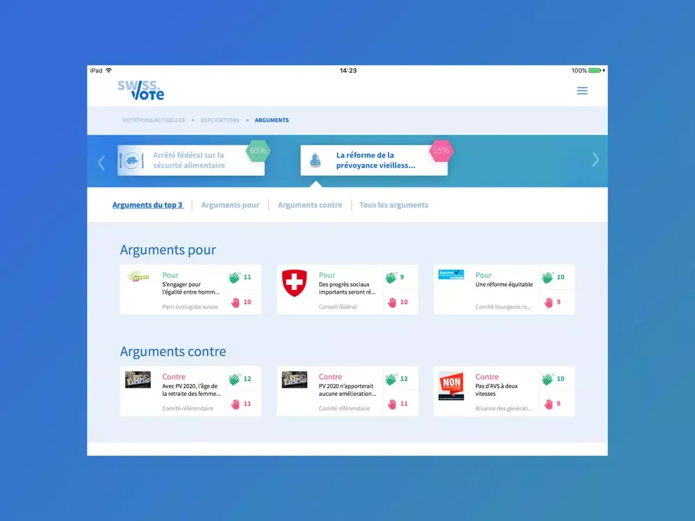 Swiss.Vote iPad  Screenshots