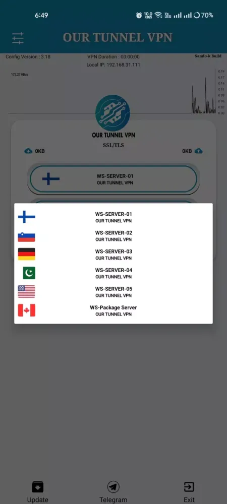 Ảnh chụp màn hình của OUR TUNNEL VPN