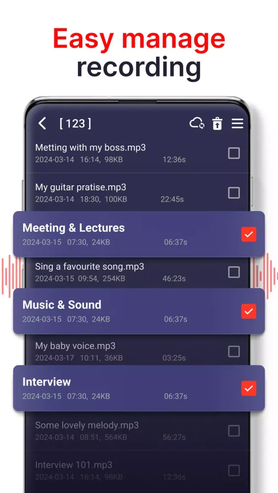 voice recorder سکرین شاٹس
