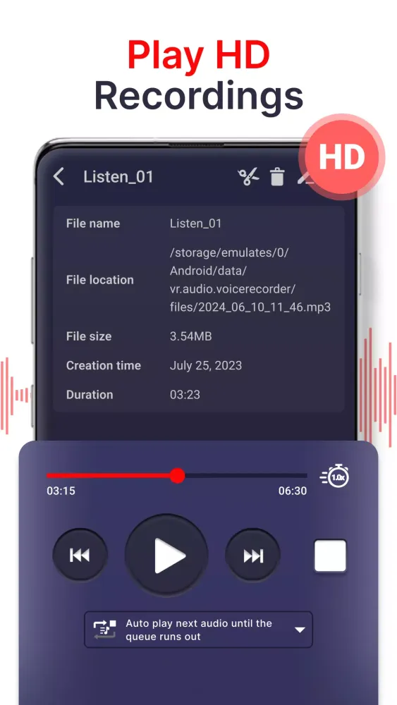 voice recorder سکرین شاٹس