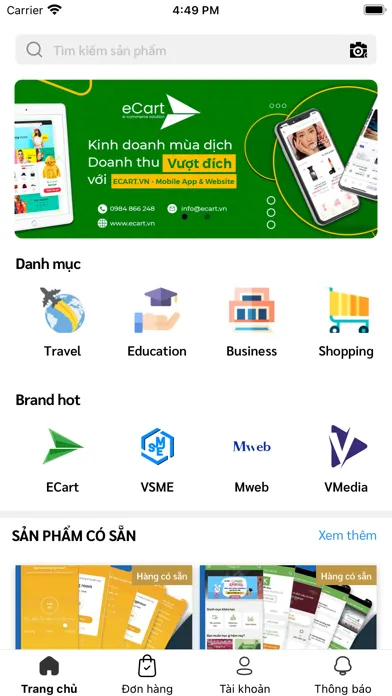 صور Ecart - Nền tảng app bán hàng
