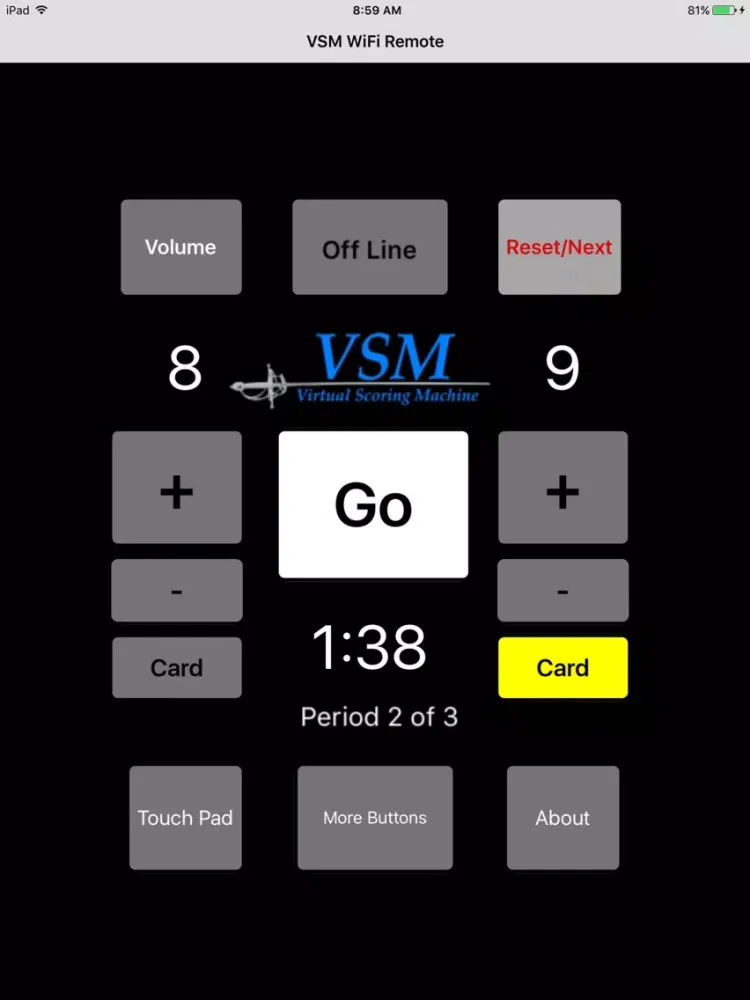 VSM Fencing Score and Timer iPad  Screenshots