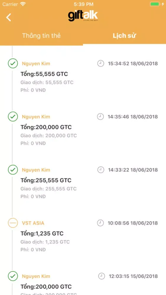Giftalk App Screenshots