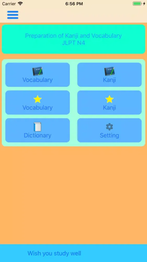 JLPT Vocabularies & Kanjies N4应用截图
