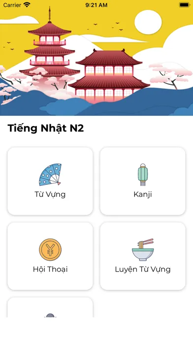 ภาพหน้าจอของ Từ Vựng N2 Học Tiếng Nhật JLPT
