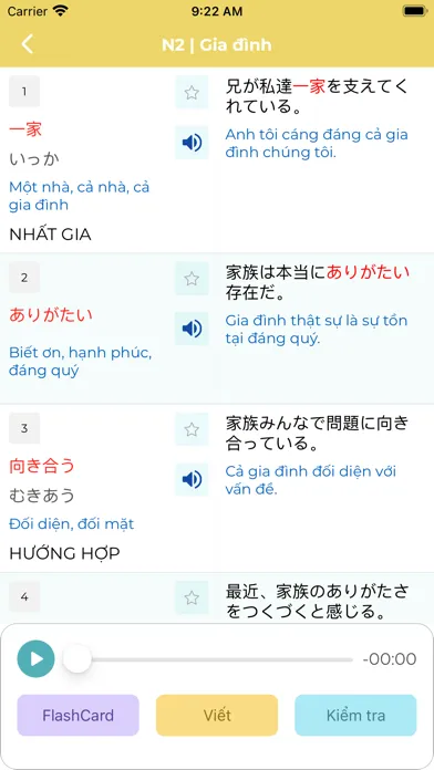 ภาพหน้าจอของ Từ Vựng N2 Học Tiếng Nhật JLPT