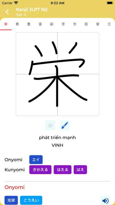 ภาพหน้าจอของ Từ Vựng N2 Học Tiếng Nhật JLPT