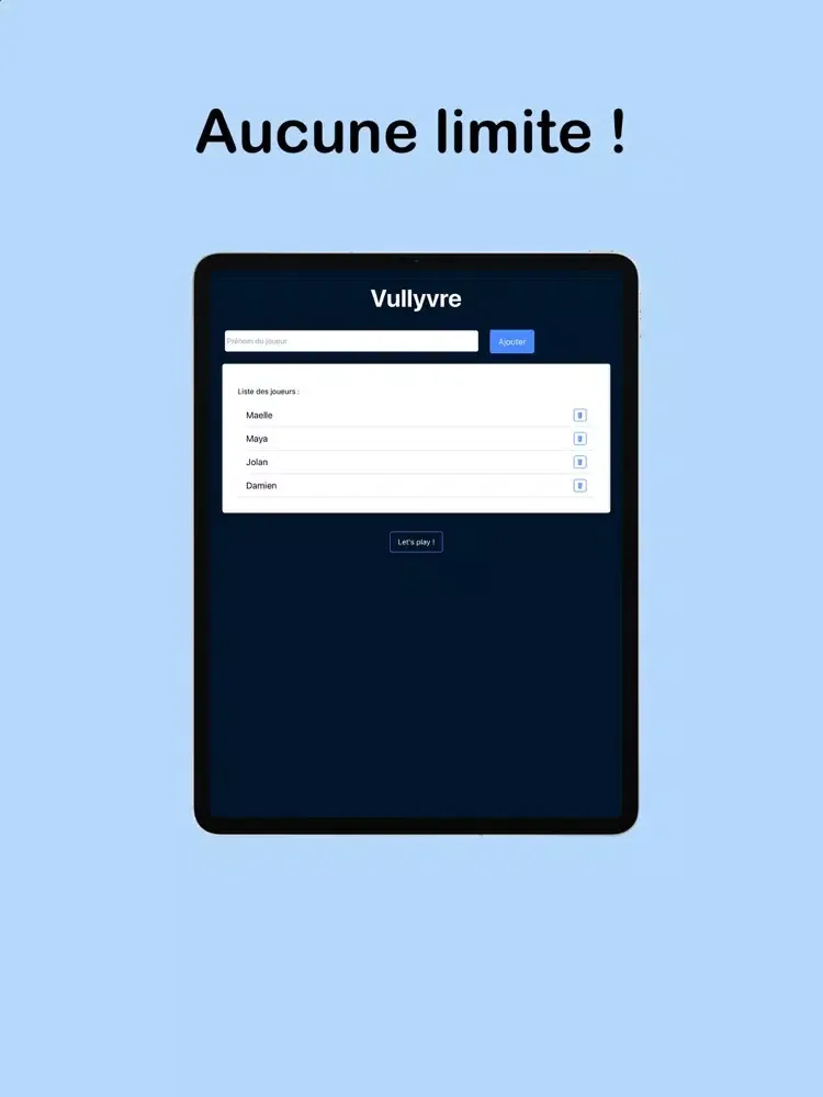 Capturas de tela do Vullyvre - Jeu pour les apéros iPad 