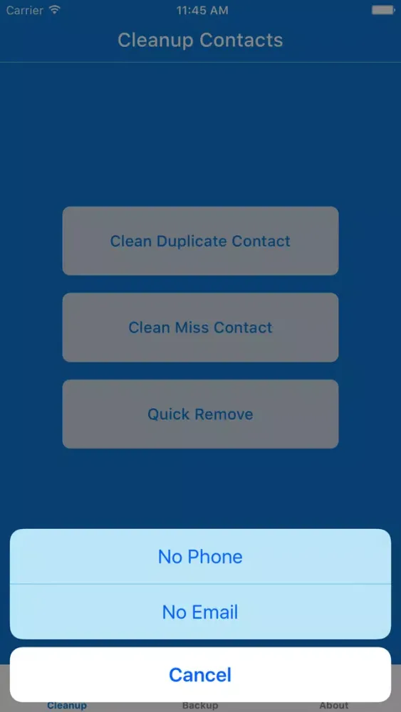 Capturas de tela do Contacts Cleanup & Address Book Cleaner