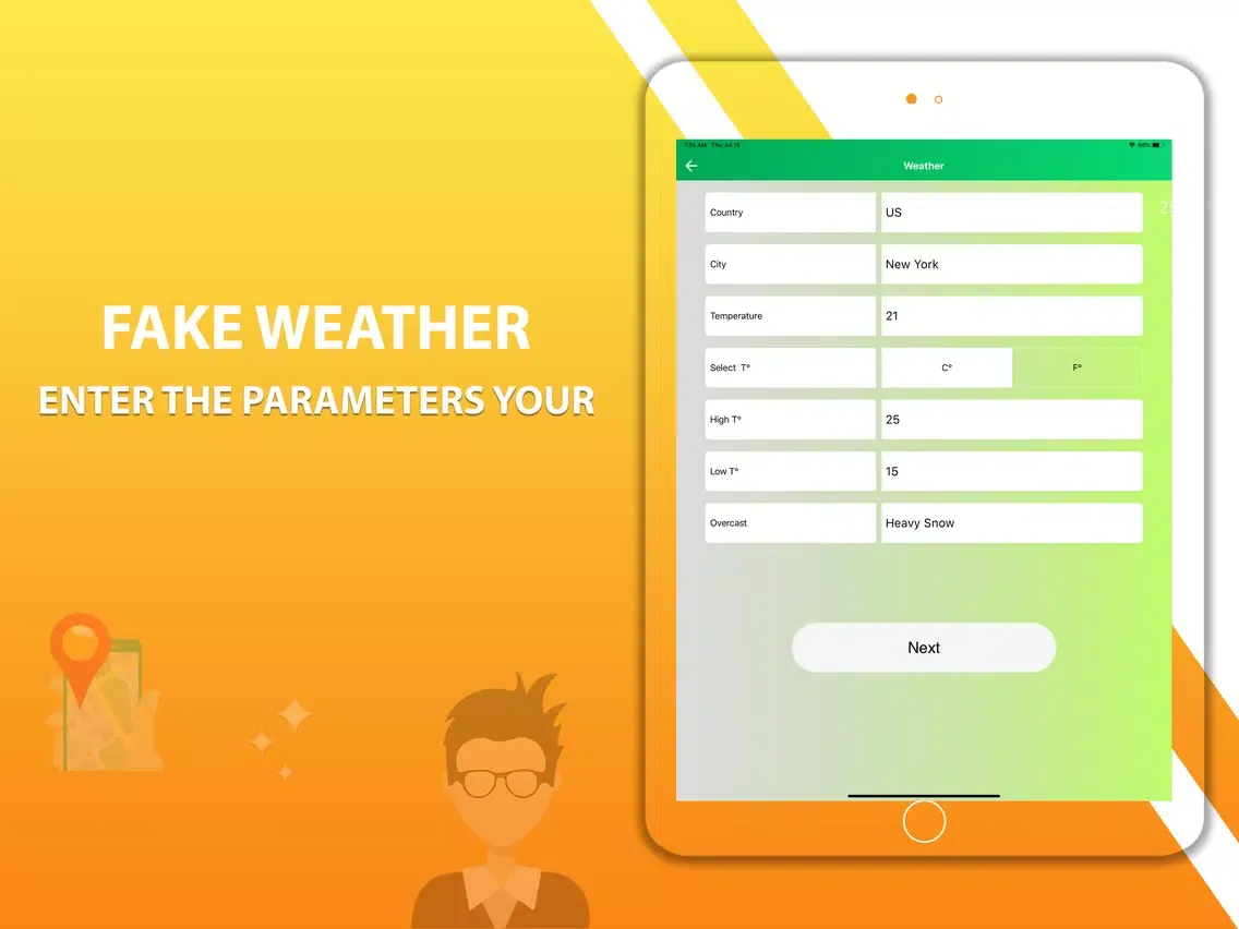 Capturas de pantalla de Fake Location and Fake Weather iPad 