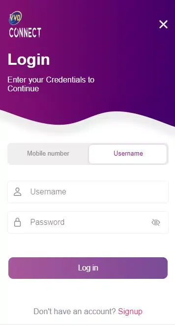 Ảnh chụp màn hình của VVD Connect