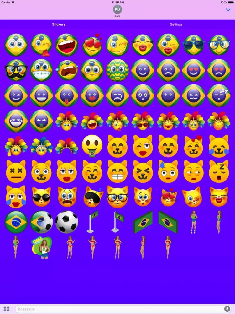 Brazil Emoji Stickers iPad  Ekran Görüntüleri