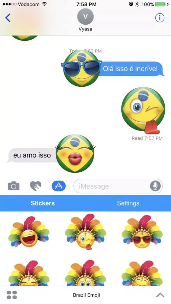 Brazil Emoji Stickers Ekran Görüntüleri