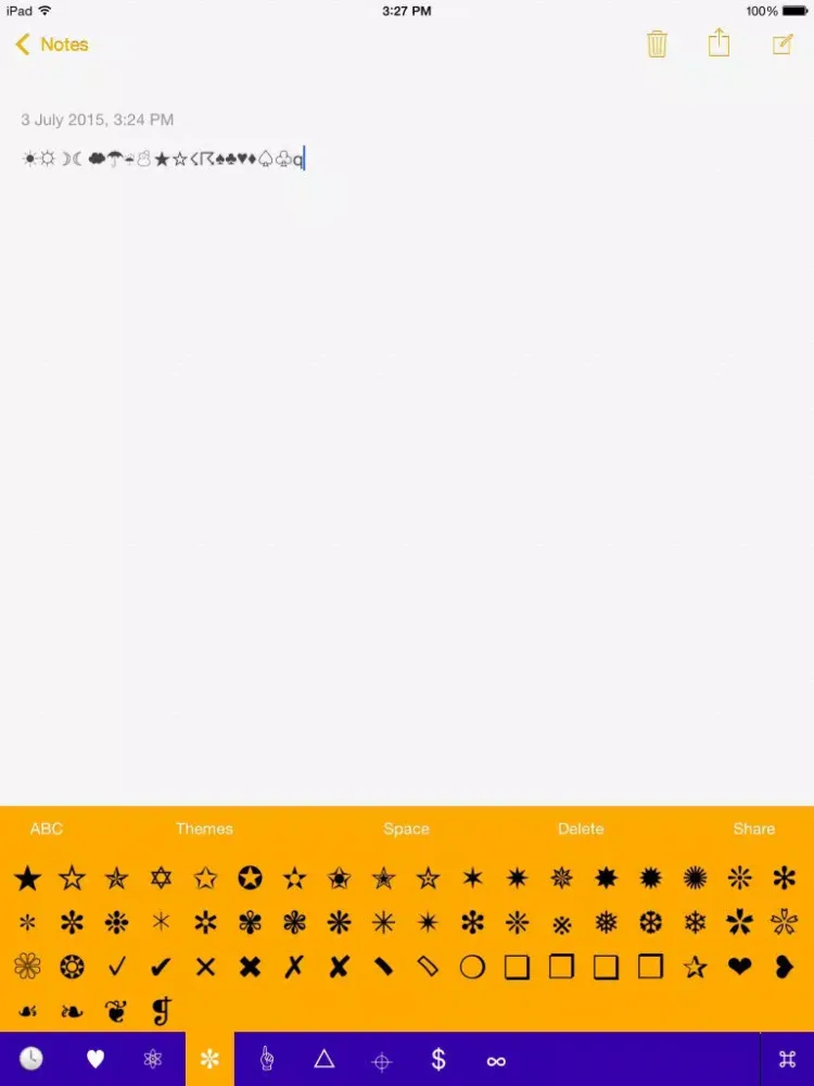Cool Symbols Keyboard iPad  Screenshots