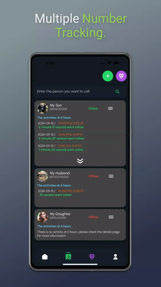 Waon Online Tracker Last Seen应用截图