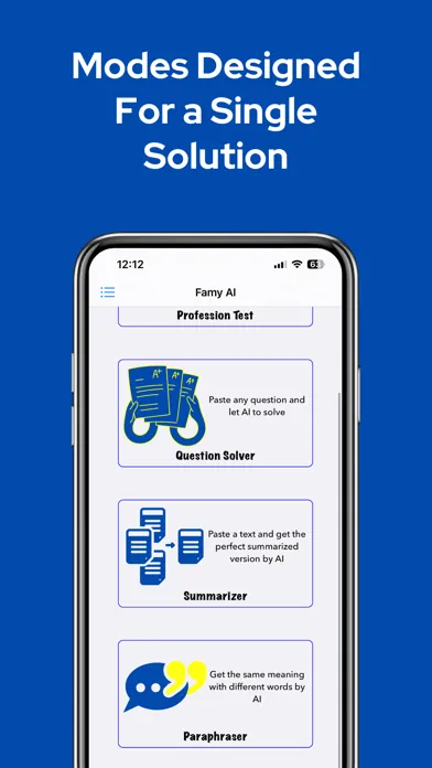 Famy - AI for Homework Ekran Görüntüleri