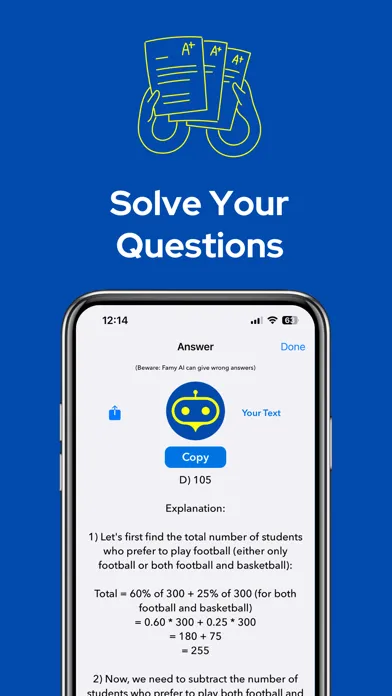 Famy - AI for Homework Ekran Görüntüleri