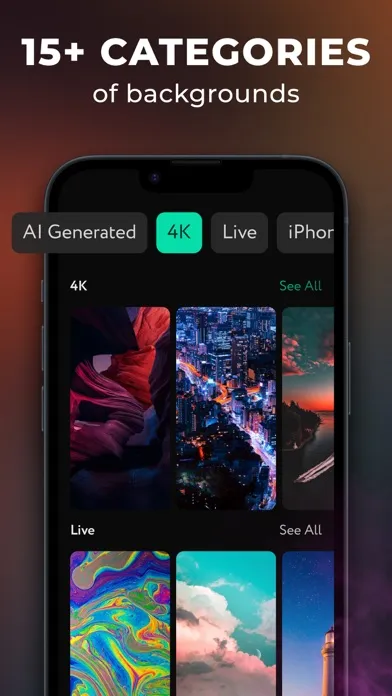 Tangkapan skrin Live Wallpapers 4K Backgrounds