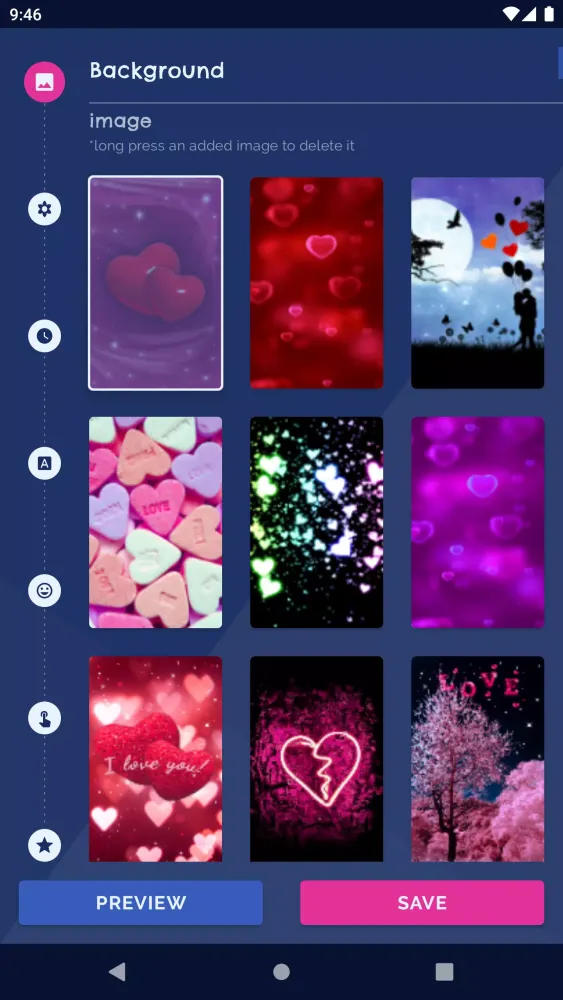 Capturas de tela do Love Hearts 4K Live Wallpaper