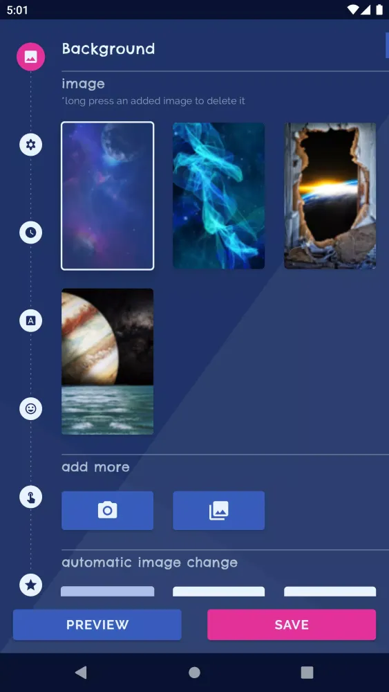 Galaxy Universe Live Wallpaper Screenshots