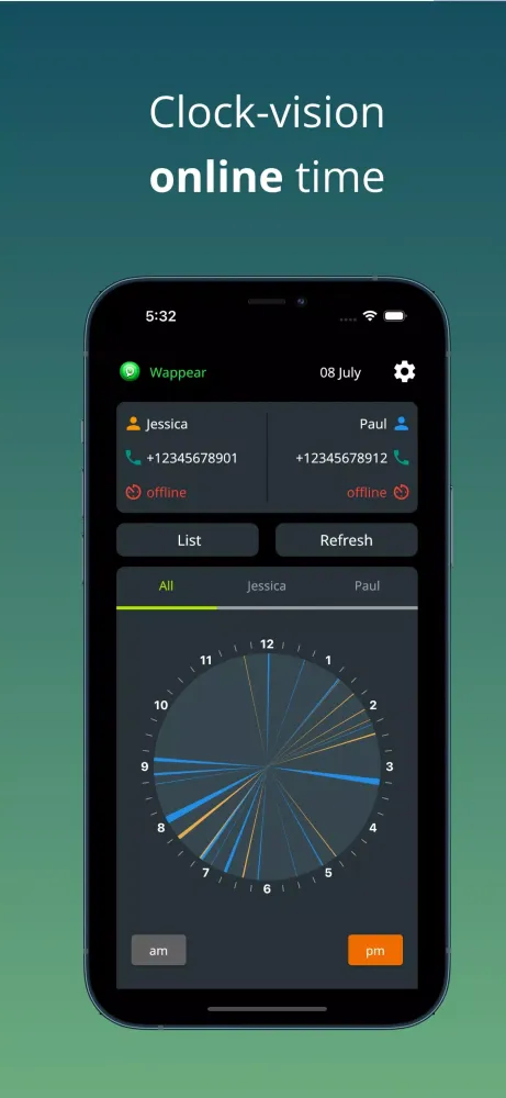 Whats Appear - Online Tracker 스크린샷