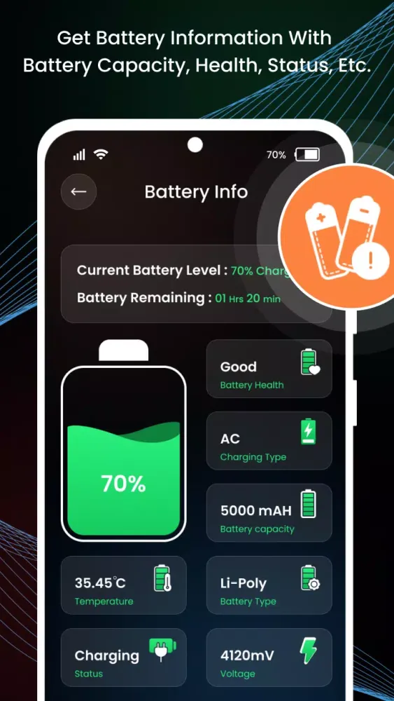 Battery Sound Alert Alarm سکرین شاٹس
