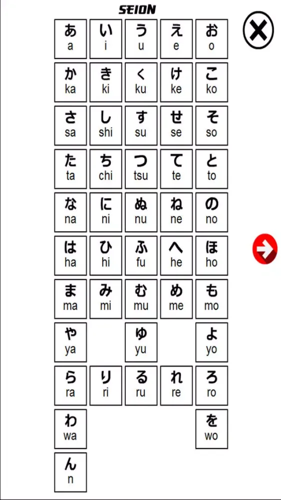 Capturas de tela do Wanna Read Japanese? Hiragana Katakana Mnemonics
