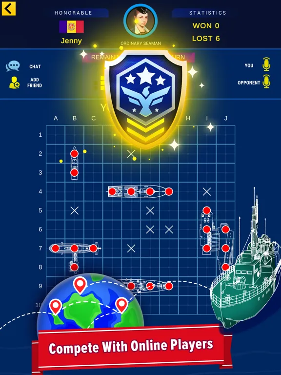 Capturas de pantalla de Warship Battle: Battle at sea iPad 