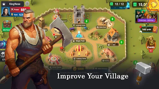 Tangkapan layar Warkings - match battle