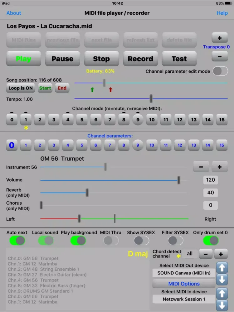 MIDI file player iPad  Ekran Görüntüleri