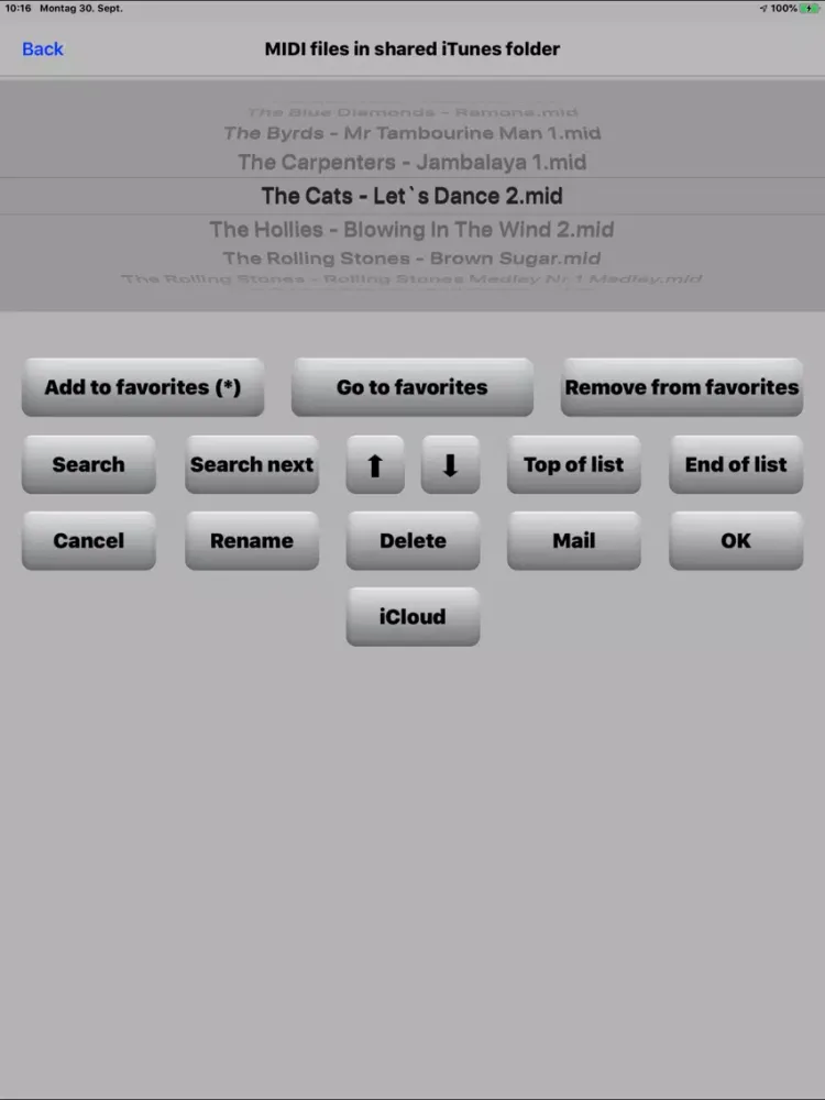 MIDI file player iPad  Ekran Görüntüleri